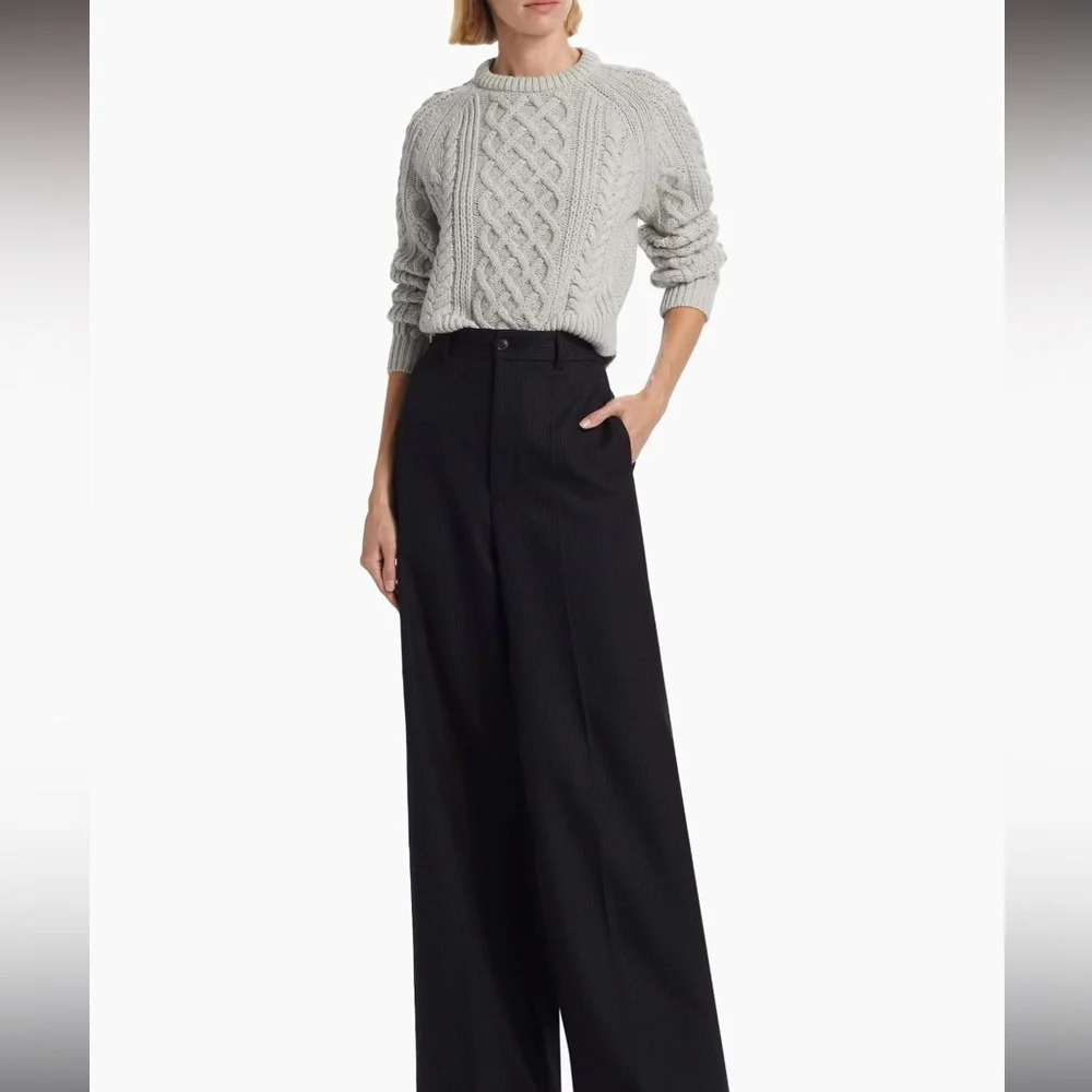 NILI LOTAN Coras Wool Cable-Knit Sweater - Picture 3 of 12